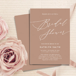 Clay Elegant Script Modern Simple Vrijgezellenfees Kaart