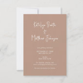 Clay Fun Script Modern Photo Minimalist Wedding Save The Date (Achterkant)