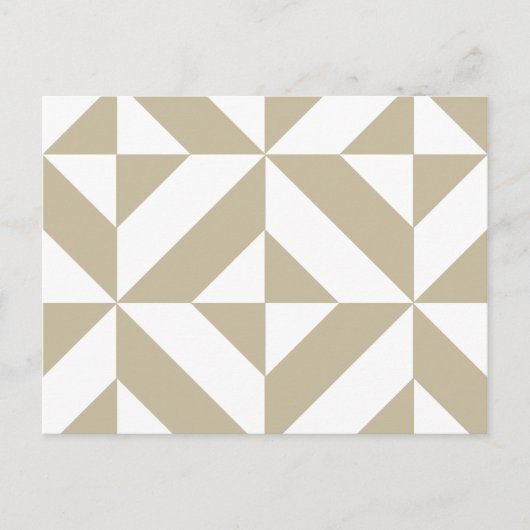 Clay Geometric Deco Cube Patroon Briefkaart (Voorkant)