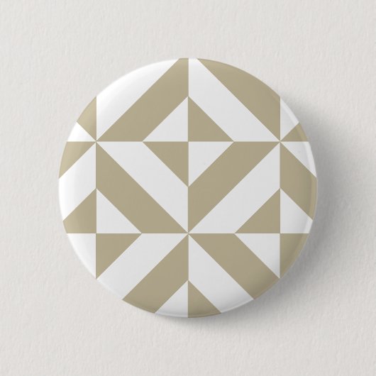 Clay Geometric Deco Cube Patroon Ronde Button 5,7 Cm (Voorkant)
