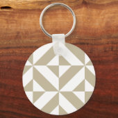 Clay Geometric Deco Cube Patroon Sleutelhanger (Voorkant)