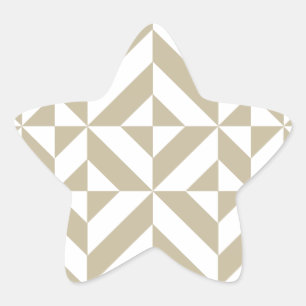 Clay Geometric Deco Cube Patroon Ster Sticker