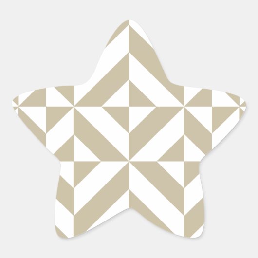 Clay Geometric Deco Cube Patroon Ster Sticker (Voorkant)