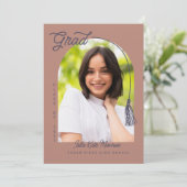 Clay Grad Announcement and Invitation with Photo (Debout devant)