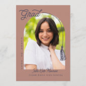 Clay Grad Announcement and Invitation with Photo (Devant)