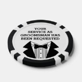 Clay Poker Chip Beste Man of Groomsman Uitnodigen (Enkel)
