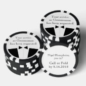 Clay Poker Chip Beste Man of Groomsman Uitnodigen (Opstapeling)