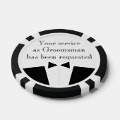 Clay Poker Chip Beste Man of Groomsman Uitnodigen (Enkel)