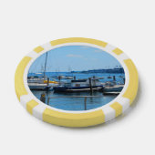 Clay Poker Chips Boston City haven zeilboot view (Enkel)