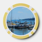 Clay Poker Chips Boston City haven zeilboot view (Achterkant)