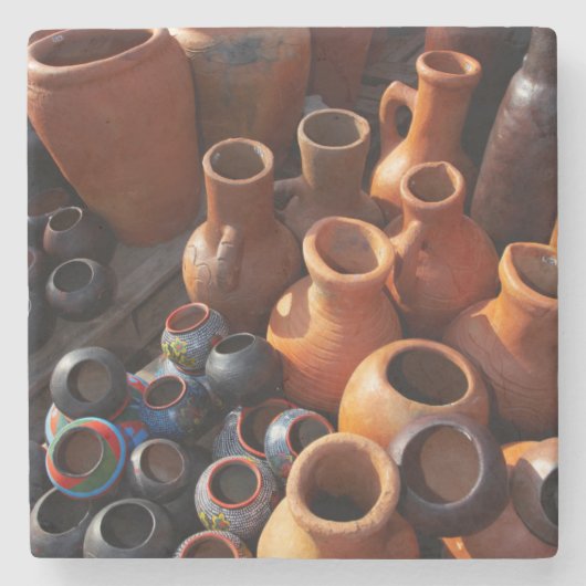 Clay Pots, Hazyview, Mpumalanga, Zuid-Afrika Stenen Onderzetter (Voorkant)