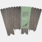 Clay Safari Giraffe, rustieke bruiloft Bedankdoosjes (Ongevouwen)