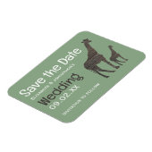 Clay Safari Giraffe, rustieke bruiloft Bewaar de d Magneet (Linkerzijde)