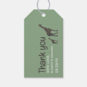 Clay Safari Giraffe, rustieke bruiloft Cadeaulabel (Voorkant)