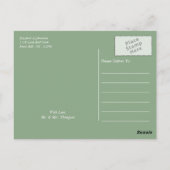 Clay Safari Giraffe, rustieke bruiloft Save the Da Briefkaart (Achterkant)