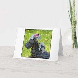 Clay Scotties op een Scottie Doorstop Kaart