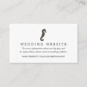 Clay Seahorse Beach Bruiloft Website Informatiekaartje (Voorkant)