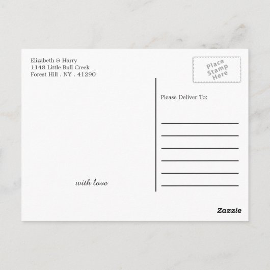 Clay Seahorse Beach Wedding Bedankt Briefkaart (Achterkant)