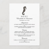 Clay Seahorse Beach Wedding Menu (Devant)