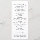 Clay Seahorse Beach Wedding Programma (Achterkant)