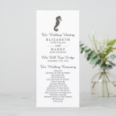 Clay Seahorse Beach Wedding Programma (Staand voorkant)