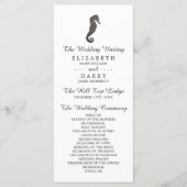 Clay Seahorse Beach Wedding Programma (Voorkant)