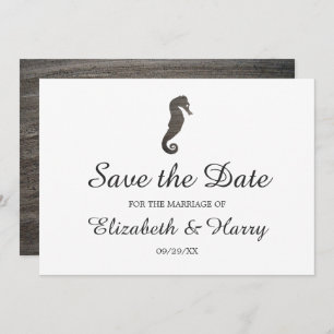 Clay Seahorse Beach Wedding Save The Date