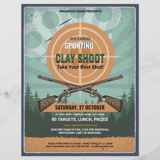 Clay Shoot Voltooiingsflyer (Voorkant)