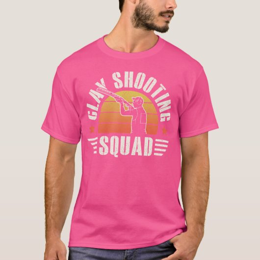 Clay Shooting Squad Pull Trap Pigeon Shotgun Clay T-shirt (Voorkant)