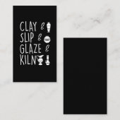 Clay Slip Glaze Kiln Pottery Ceramic Visitekaartje (Voorkant / Achterkant)