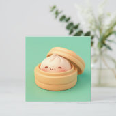 Clay Steamed Dumpling dans panier vapeur carte pos (Debout devant)