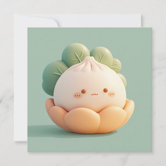 Clay Steamed Dumpling in Floral Bloom Postcard (Voorkant)