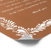 Clay Talavera Tegel Advies voor Baby shower Game Poster (Hoek)