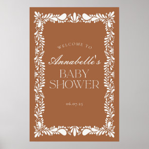 Clay Talavera Tegel Fiesta Baby shower Welkom Poster