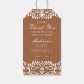 Clay Talavera Tegel Fiesta Baby Sprinkle Favoriet Cadeaulabel (Achterkant)