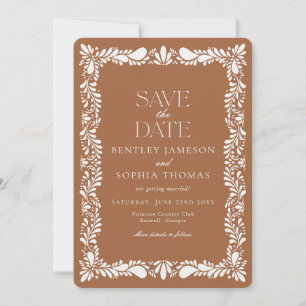 Clay Talavera Tegel Spaans Fiesta Save the Date Kaart