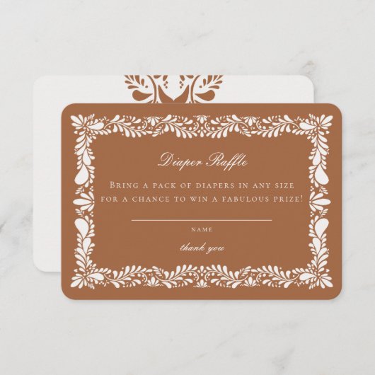 Clay Talavera Tile Diaper Raffle Invitation Insert (Devant / Derrière)