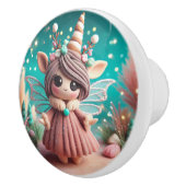 Clay Unicorn Angel Keramische Knop (Rechts)