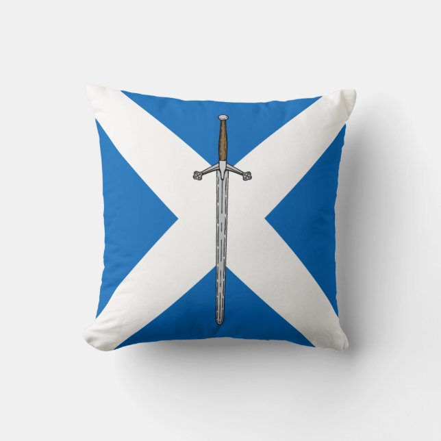 Claymore en Saltire Kussen (Voorkant)