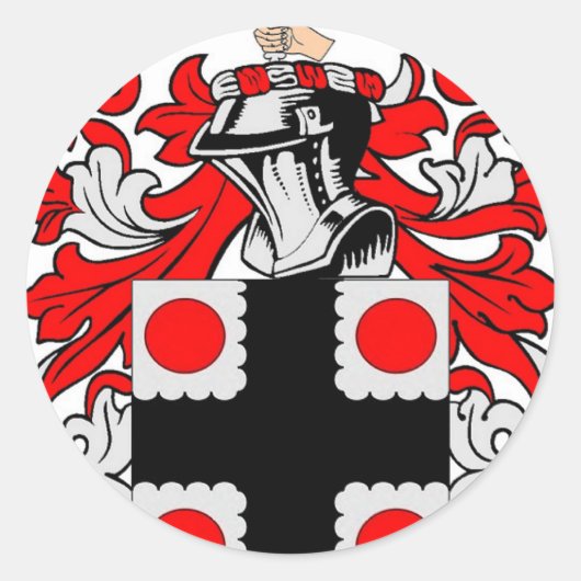 Clayton Wapen Ronde Sticker (Voorkant)