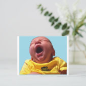 clayton yawning briefkaart (Staand voorkant)