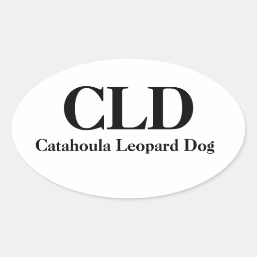 CLD Catahoula Leopard Hond Ovale Sticker (Voorkant)