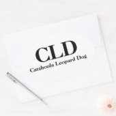 CLD Catahoula Leopard Hond Ovale Sticker (Envelop)