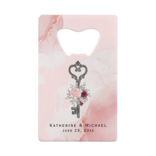 Clé À Mon Coeur Bouteille Ouverture Mariage Faveur (Dos)