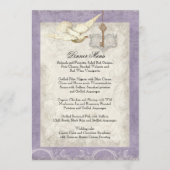 Clé à mon coeur, menu de dîner de mariage de (Devant)