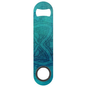 Clé affligée de barre de mandala de turquoise