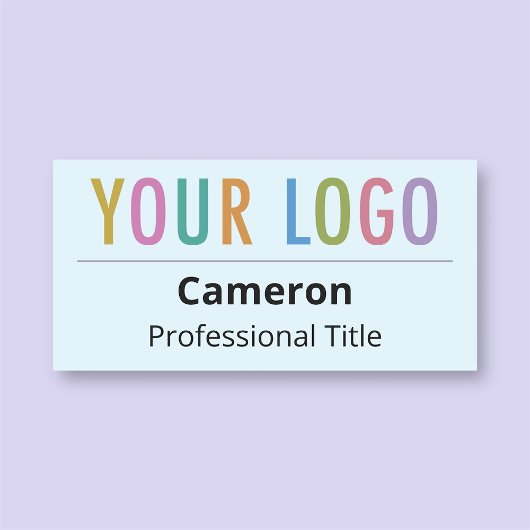 Clé Bleu Nom Étiquette avec Logo Professionnel