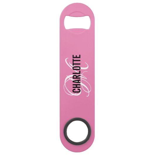 Clé de barre de nom rose moderne (Devant)