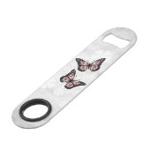Clé de barre personnalisée à papillon rose (Dos Angle)