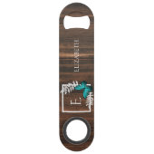 Clé de barre personnalisée à papillon Turquoise ru (Devant)